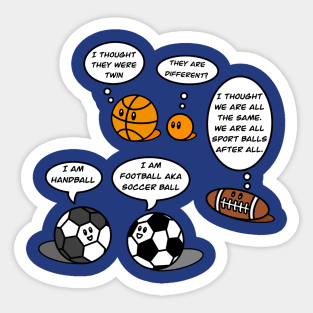Cute football and handball Sticker
